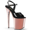 FLAMINGO-809 Black Patent/Rose Gold Chrome