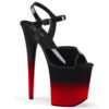 FLAMINGO-809BR-H Black Patent/Black-Red