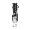 FLASHDANCE-1018-7 Black Faux Leather/Clear