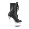 FLASHDANCE-1020-7 Black Faux Leather/Clear