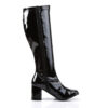 GOGO-300WC Wide Calf Black Stretch Patent