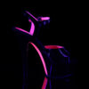 KISS-209TT Black Patent/Black-Neon Hot Pink