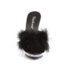 LIP-101-8 Black Satin-Fur/Clear