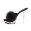 LIP-101-8 Black Satin-Fur/Clear