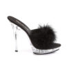 LIP-101-8 Black Satin-Fur/Clear