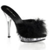 LIP-101-8 Black Satin-Fur/Clear