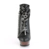 MUERTO-1001 Black Faux Leather/Pewter Chrome