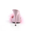 POISE-501F Baby Pink Satin-Marabou Fur/Baby Pink