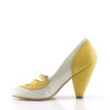 POPPY-18 Yellow-Cream Faux Leather