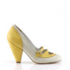 POPPY-18 Yellow-Cream Faux Leather