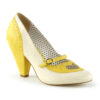 POPPY-18 Yellow-Cream Faux Leather