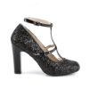 QUEEN-01 Black Glitter-Patent