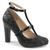 QUEEN-01 Black Glitter-Patent