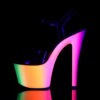 RAINBOW-309UV Black Patent/Neon Multi