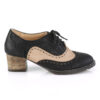 RUSSELL-34 Black-Tan Faux Leather