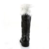 SANTA-108 Black Pu-White Faux Fur