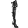 SEDUCE-3028 Black Stretch Faux Leather