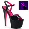 SKY-309TT Black Patent/Black-Neon Hot Pink