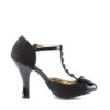 SMITTEN-10 Black Suede-Black Patent