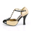 SMITTEN-10 Cream-Black Pat