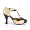 SMITTEN-10 Cream-Black Pat