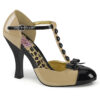 SMITTEN-10 Cream-Black Pat