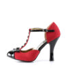 SMITTEN-10 Red Suede-Black Patent