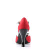 SMITTEN-10 Red Suede-Black Patent