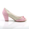 WIGGLE-17 Cream-Pink Faux Leather