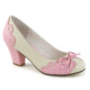 WIGGLE-17 Cream-Pink Faux Leather