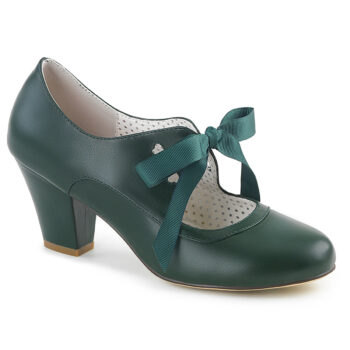 Size US10 &#8211; WIGGLE-32 Dark Green Faux Leather