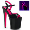 XTREME-809TT Black Patent-Hot Pink/Black