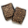 Knee pads with sticky side panel for pole dancing &#8211; Leopard Print