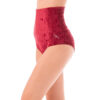 Betty velvet high waisted shorts (red)