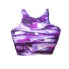 BK9P465P Purple Haze Print High Neck Tank Crop Bikini Top
