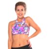 BK70P700 Sydney by Night Print Dance Crop featuring a strappy lace up back