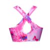 Floral print ladder sports crop top bk124