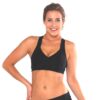 BK39 Matt Black &#038; Mesh Crossover Wrap Crop Top