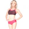 Red and black Sports Mesh Crop Top BK134