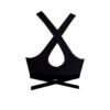 Criss Cross Black Sports Crop Top