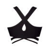 BK95 Black Cutout strappy crop top