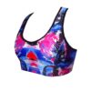 Abstract Print Scallop Back Sports Crop Top BK74P754