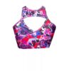 BK51P648UU Burning Luv Print Diamond Cut Crop Top