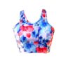 BK21AAP356 Orchid Print Scoop Neck Tank Crop Bikini Top