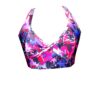 BK50P681U Birdy Print Wrap Crop Top