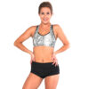 SH9 Black Foldover Scrunchie Sides Pole &#038; Yoga shorts