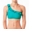 Carmen top frilled (turquoise)