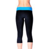 Naomi 3/4 workout leggings (black / azure)