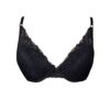 Plunge French Leaf Pattern Lace push up bra