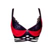 Show Girl half cup criss cross red sparkle bra Bra55